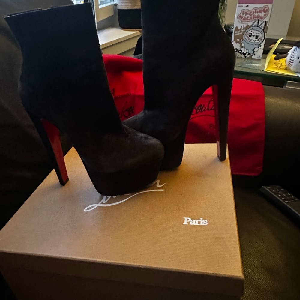 Christian Louboutin Brown Stiletto Heeled Boots